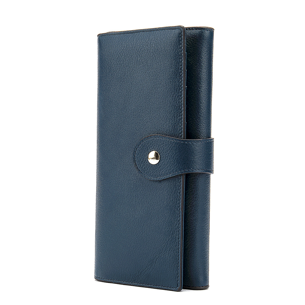 Novcanik prirodna koza - teget