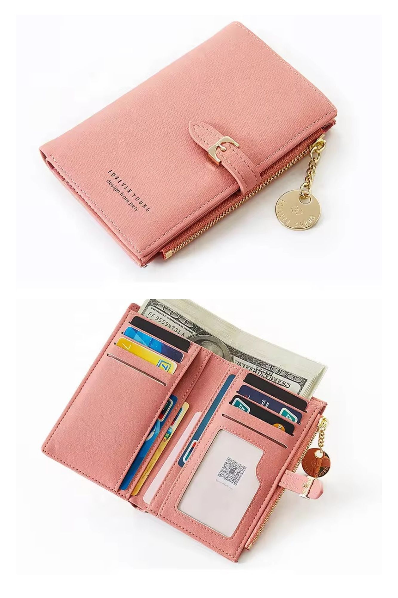 Pierre Loues novcanik manji - roze