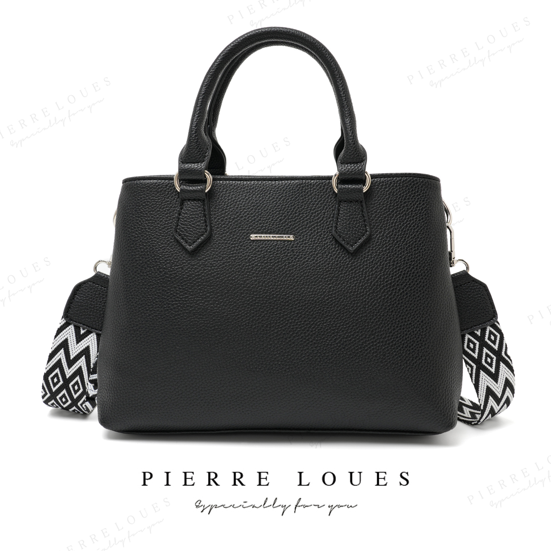 Pierre Loues sa širim kaišem - crna